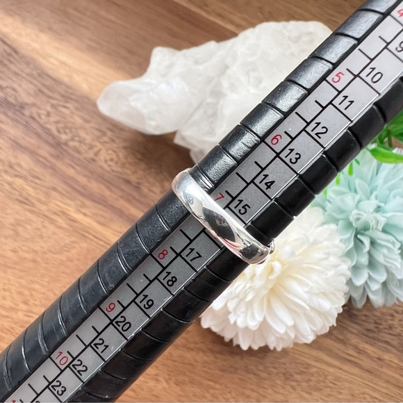 Solid Sterling Silver 925 Turquoise Ring Size 7 Long Boho Southwest Blue New - Picture 10 of 10